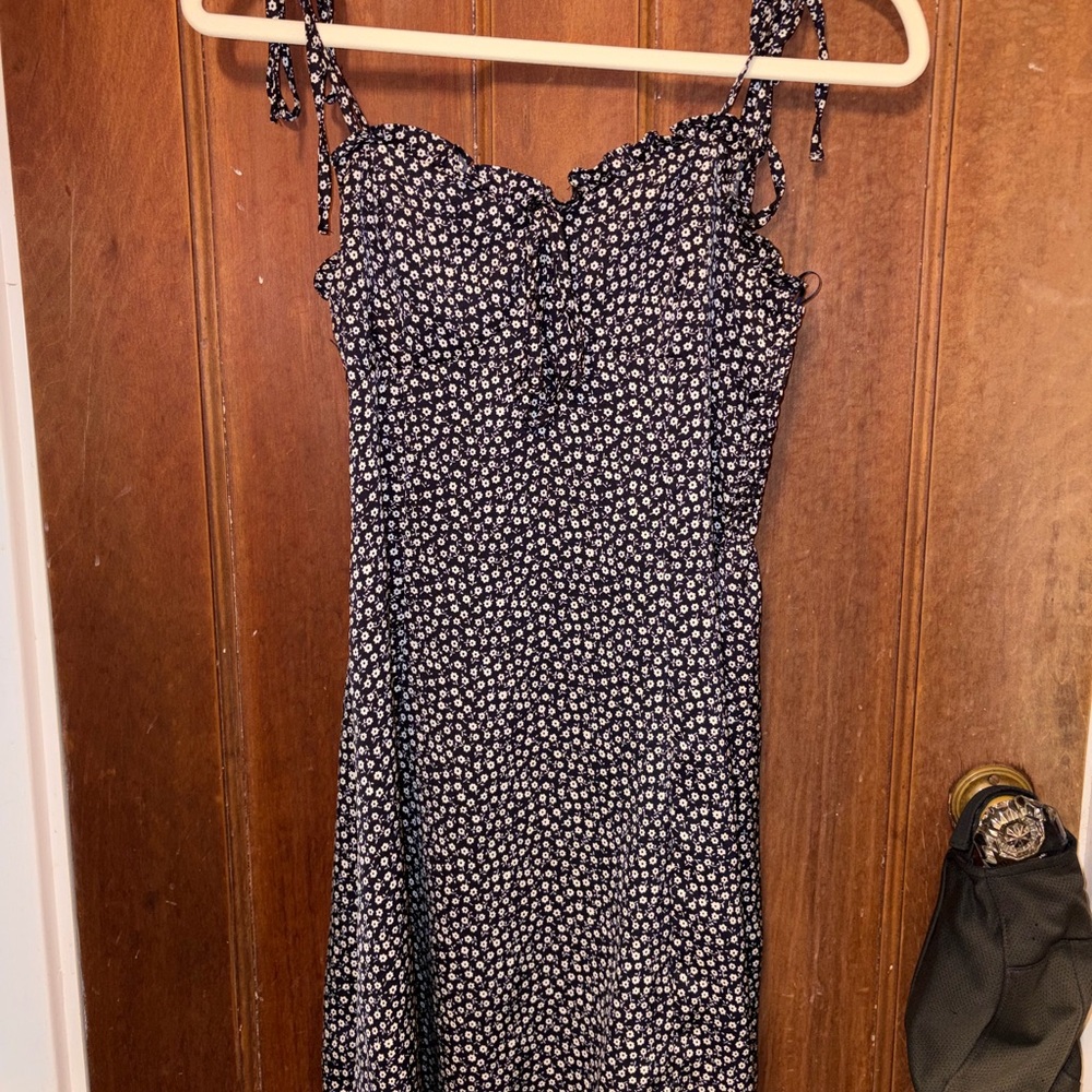 Dress Forum Black and White Floral Midi Dress